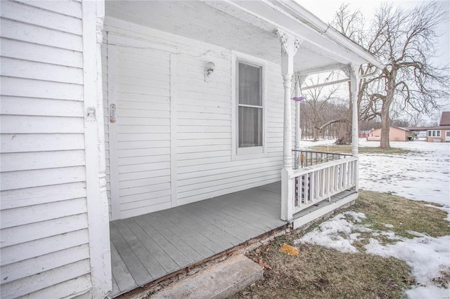 exterior space with a porch