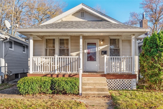 bungalow-style house with a porch