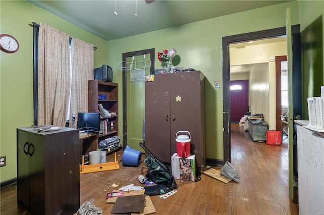 interior space with wood-type flooring