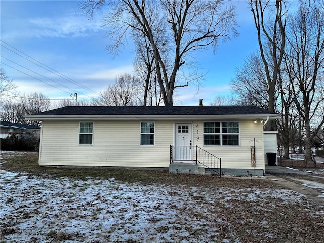 view of ranch-style home