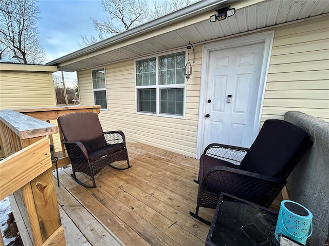 view of wooden deck