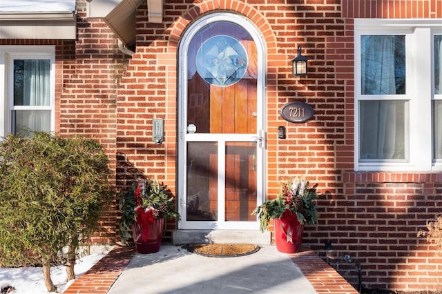 view of doorway to property