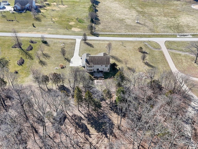 aerial view with a rural view