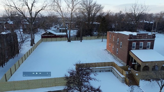 view of snowy yard