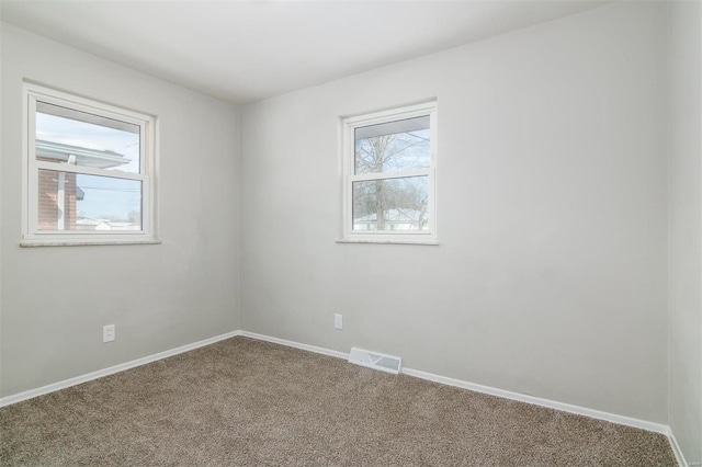 carpeted empty room with a wealth of natural light