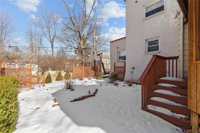 view of snowy yard