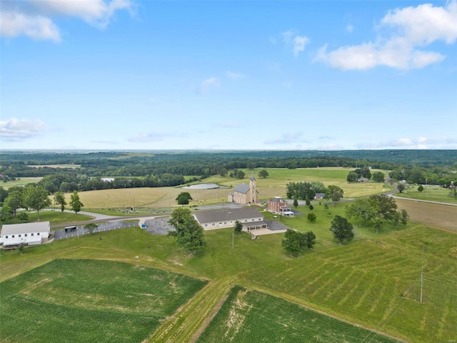 drone / aerial view featuring a rural view