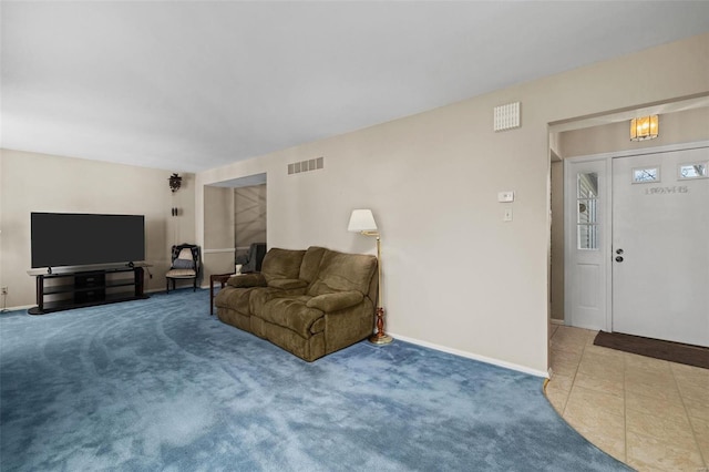 view of carpeted living room