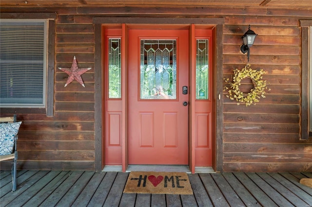 view of doorway to property