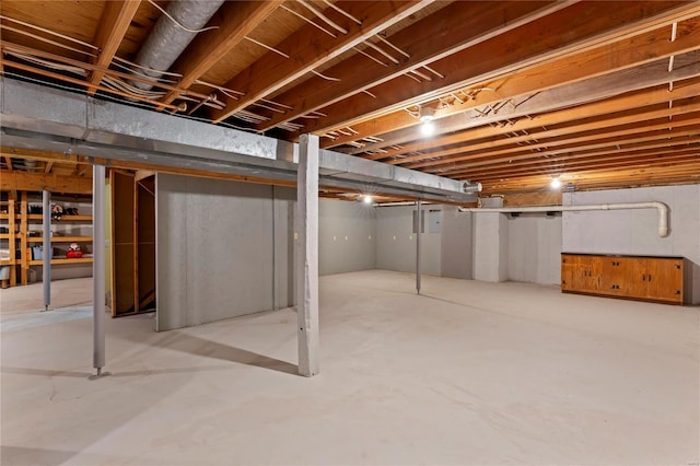 view of basement