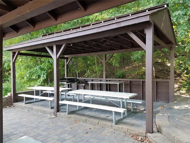 view of dock area