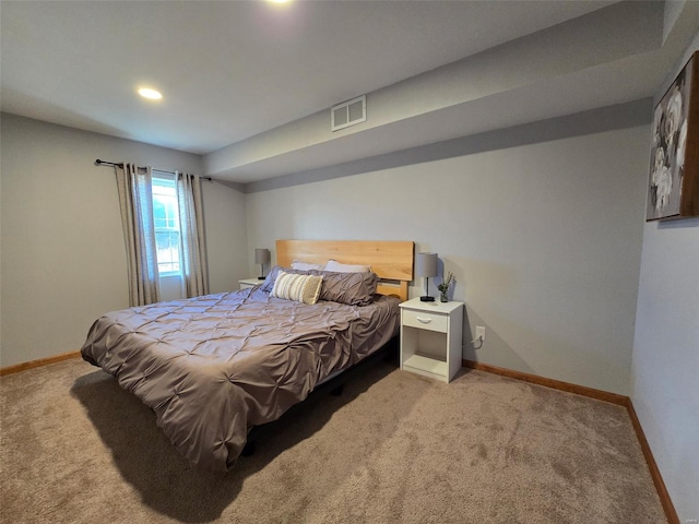 view of carpeted bedroom