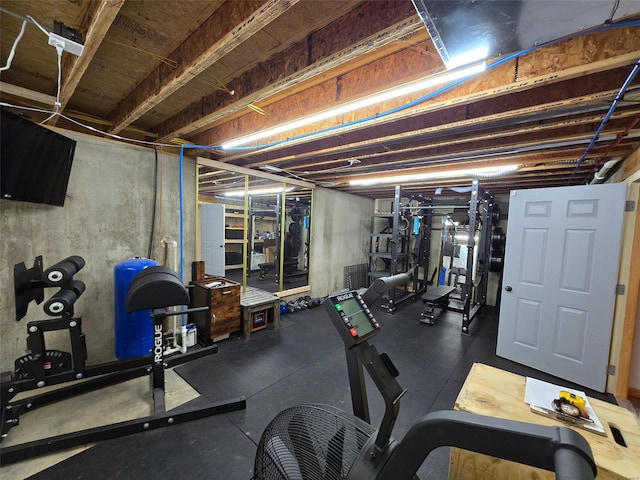 view of workout area