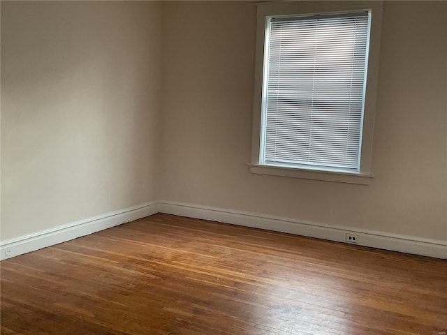 empty room with wood-type flooring