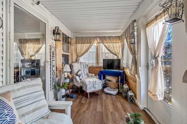 view of sunroom