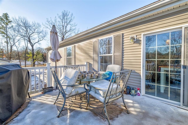 view of patio / terrace with area for grilling