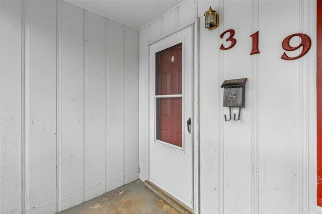 view of doorway to property