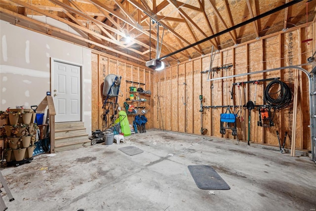 garage featuring a garage door opener