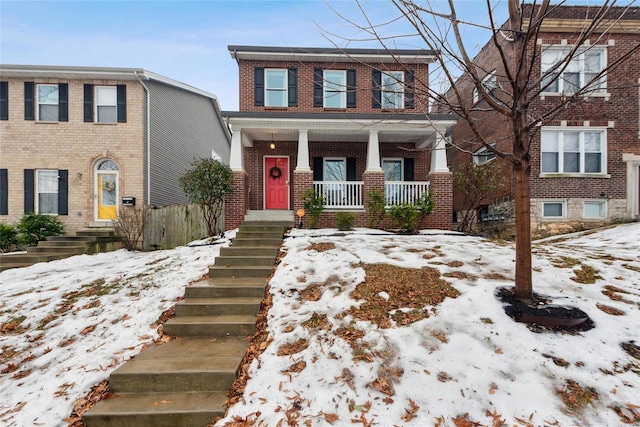 view of front of home with a porch