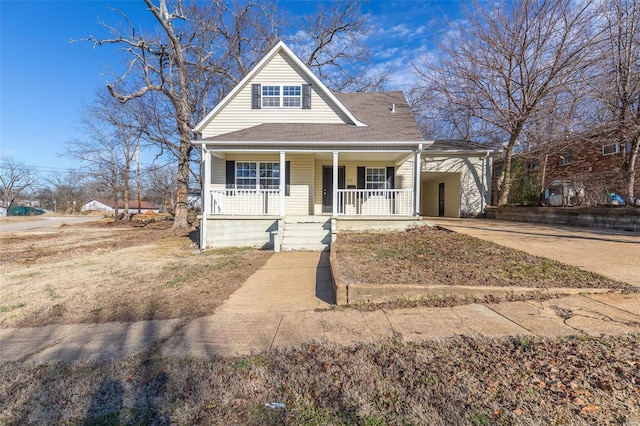 view of front of home with a porch