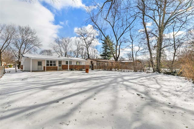 exterior space with covered porch