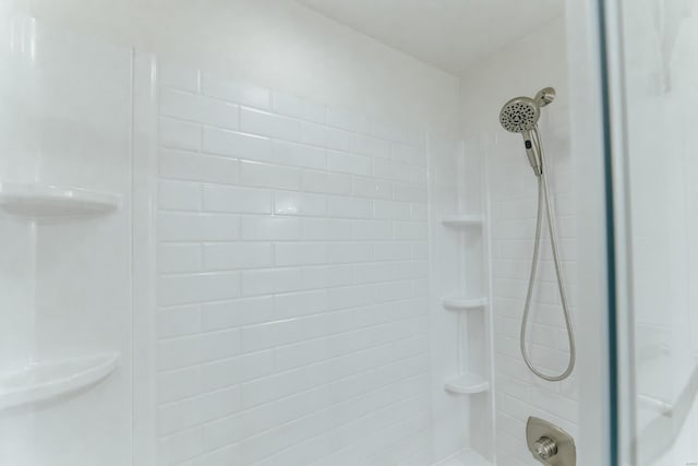 bathroom featuring walk in shower