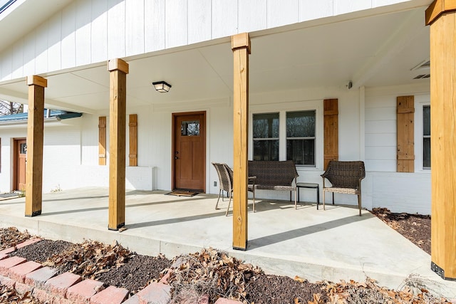 view of patio with covered porch