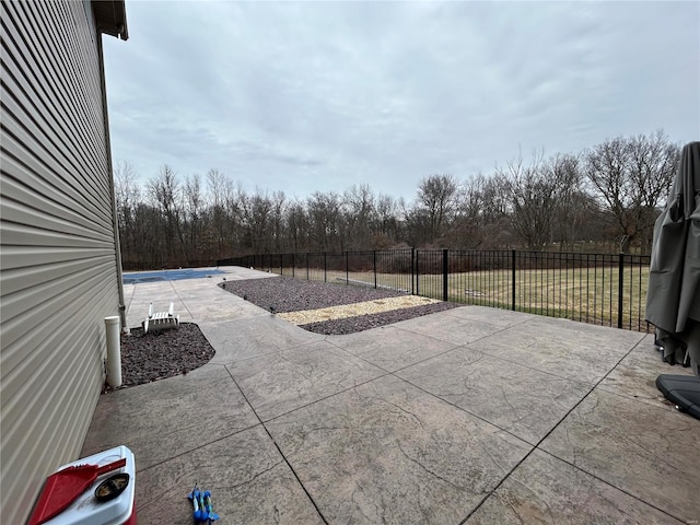 view of patio featuring a fenced backyard