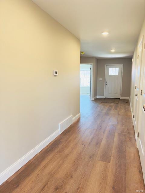 foyer featuring hardwood / wood-style floors