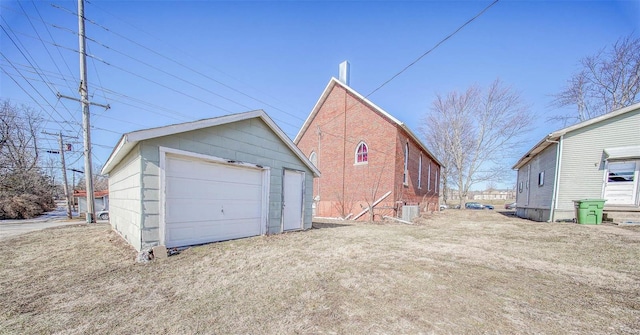 garage with cooling unit