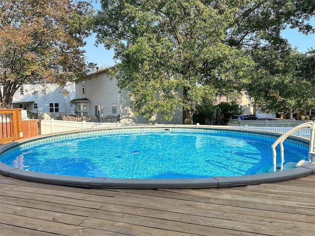 view of pool featuring a deck