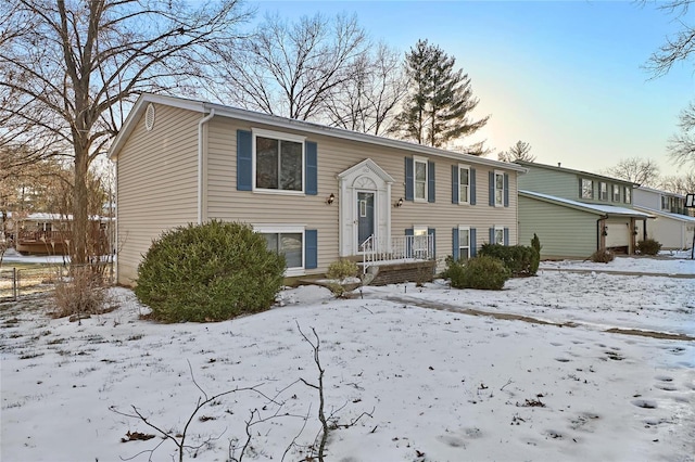 view of split foyer home