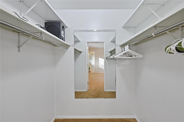 spacious closet with ac unit