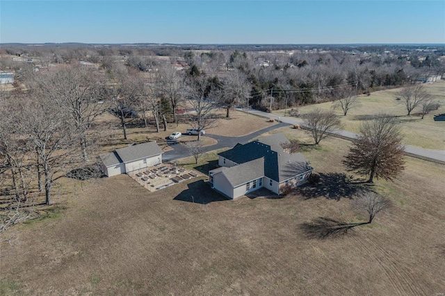 drone / aerial view featuring a rural view