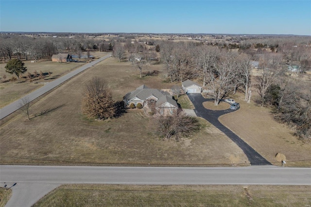 bird's eye view featuring a rural view