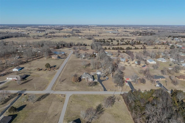 drone / aerial view with a rural view