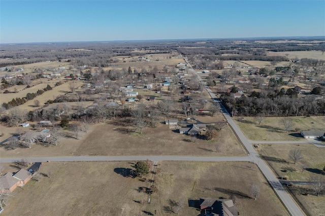 drone / aerial view with a rural view