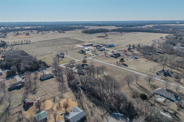 drone / aerial view featuring a rural view