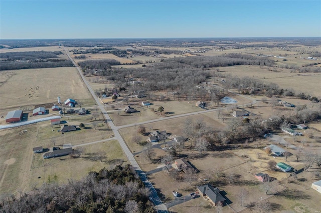 drone / aerial view featuring a rural view