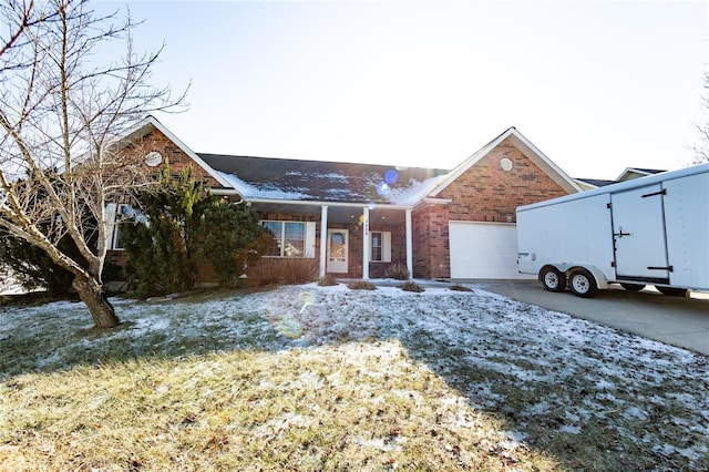 view of front of home featuring a garage