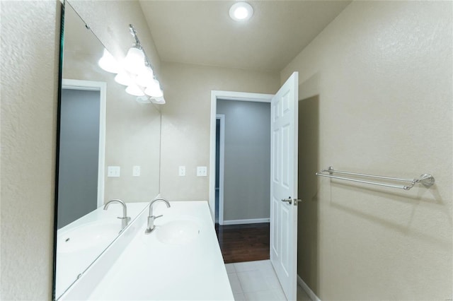 bathroom featuring vanity and tile patterned floors