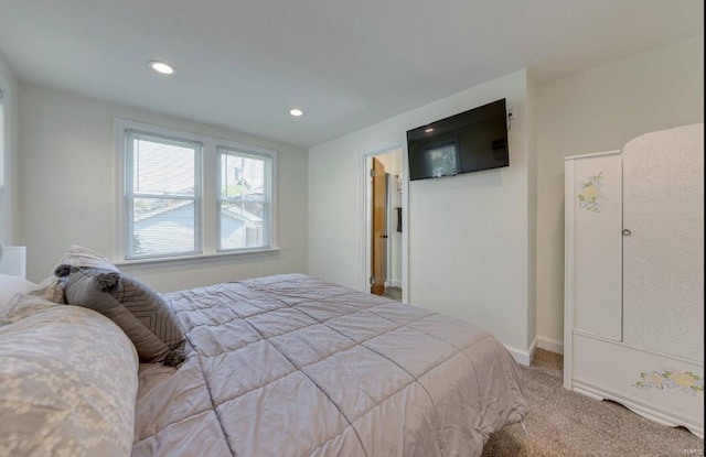 view of carpeted bedroom