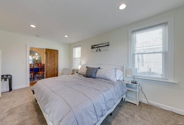 view of carpeted bedroom