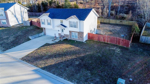 view of front of house featuring a garage