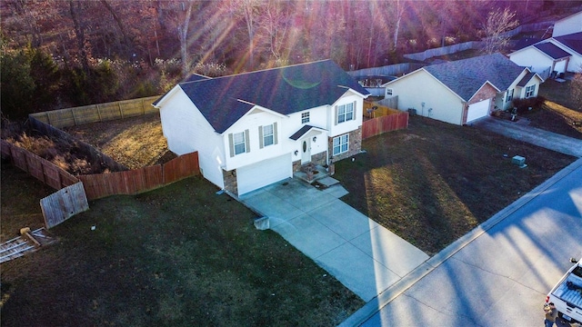 birds eye view of property