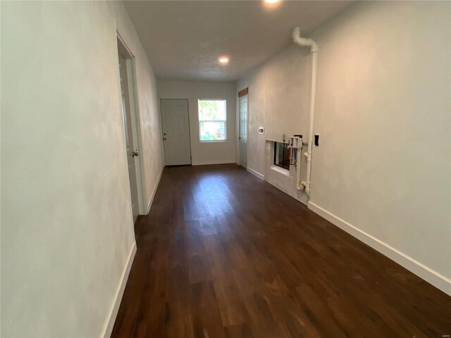 doorway to outside with dark hardwood / wood-style floors