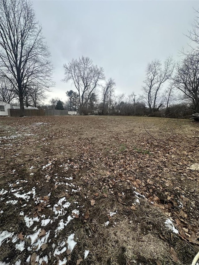 view of yard with a rural view