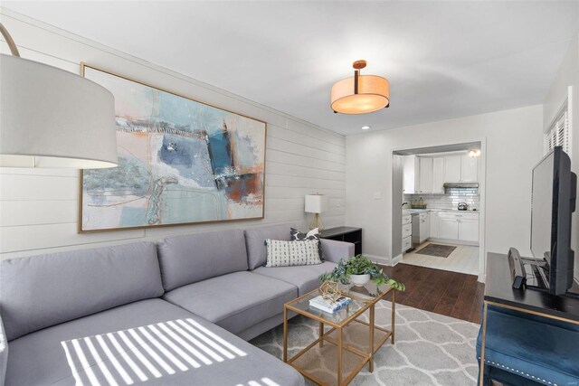 living room featuring wood finished floors