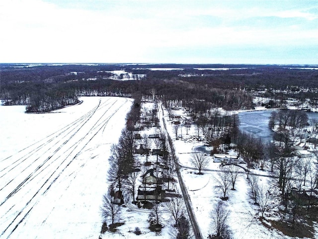 view of snowy aerial view