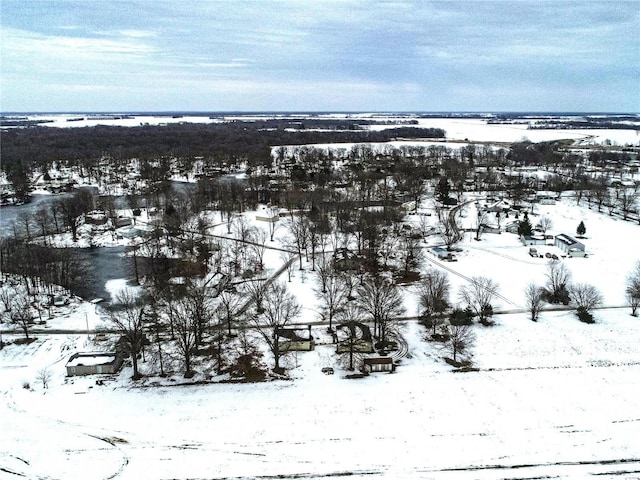 view of snowy aerial view